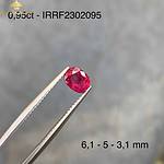 Viên Ruby đỏ huyết bồ câu facet 0,95ct – IRRF 2302095