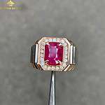 Nhẫn nam Ruby facet 2,8ct – IRRF 230128