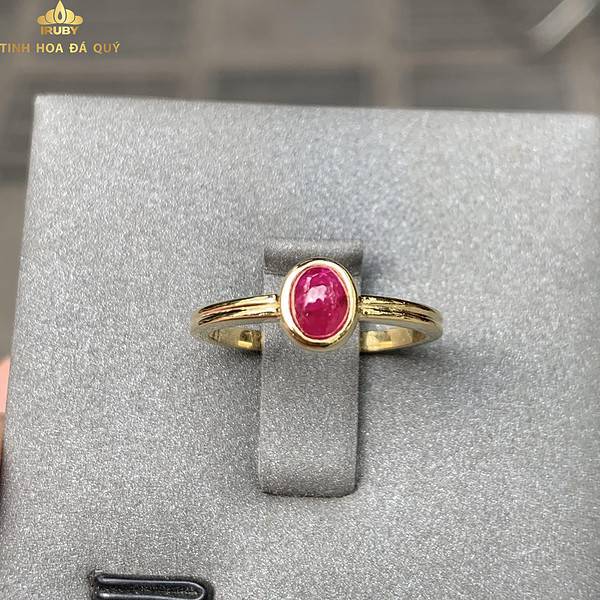 Nhẫn nữ Ruby huyết kính phong cách Vintage