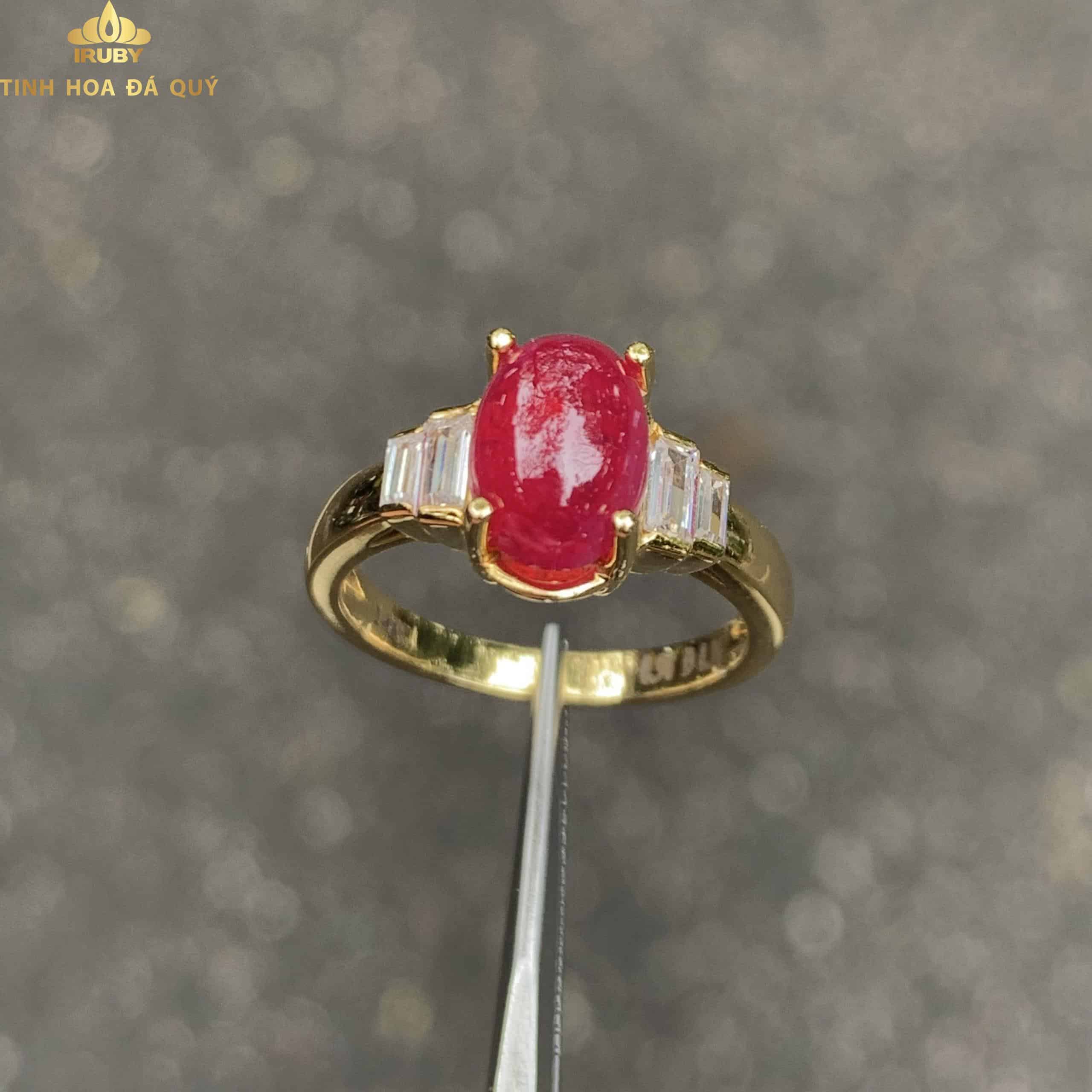 Nhẫn nữ Ruby đỏ huyết mẫu đẹp - IRRC 230221 hình ảnh 1