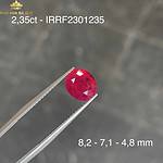 Viên Ruby facet Lục Yên đỏ huyết 2,35ct – IRRF 2301235