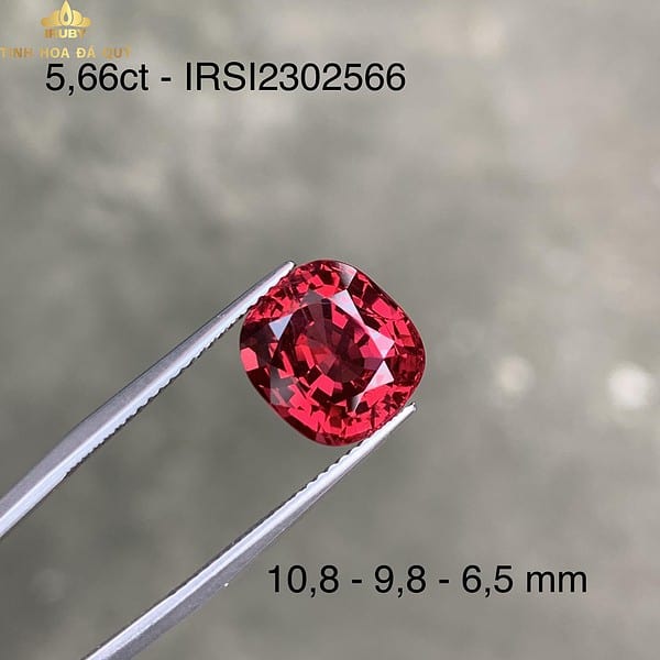 Đá Spinel đỏ Lục Yên 5,66ct chiếu bung - IRSI2302566 hình 3