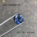 Viên Spinel xanh lam đẹp 3,8ct – IRSI 230138