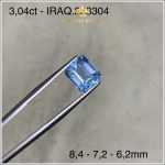 Đá Aquamarine xanh dương 3.04 ct – IRAQ233304