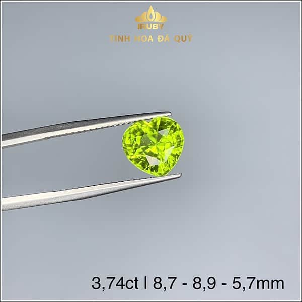 Đá Peridot xanh lá mạ 3,74ct – IRPD233374 hình ảnh 3