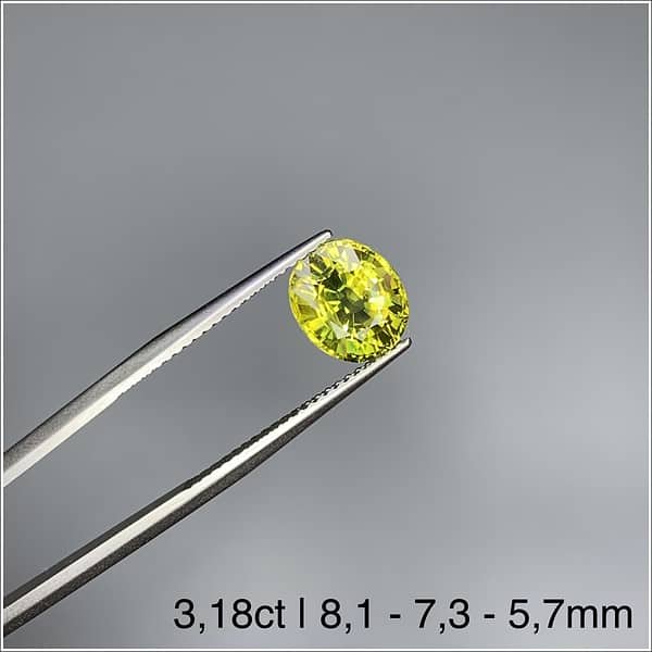 Đá Sapphire vàng chanh lửa rực 3,18ct - IRSP233318 hình ảnh 4