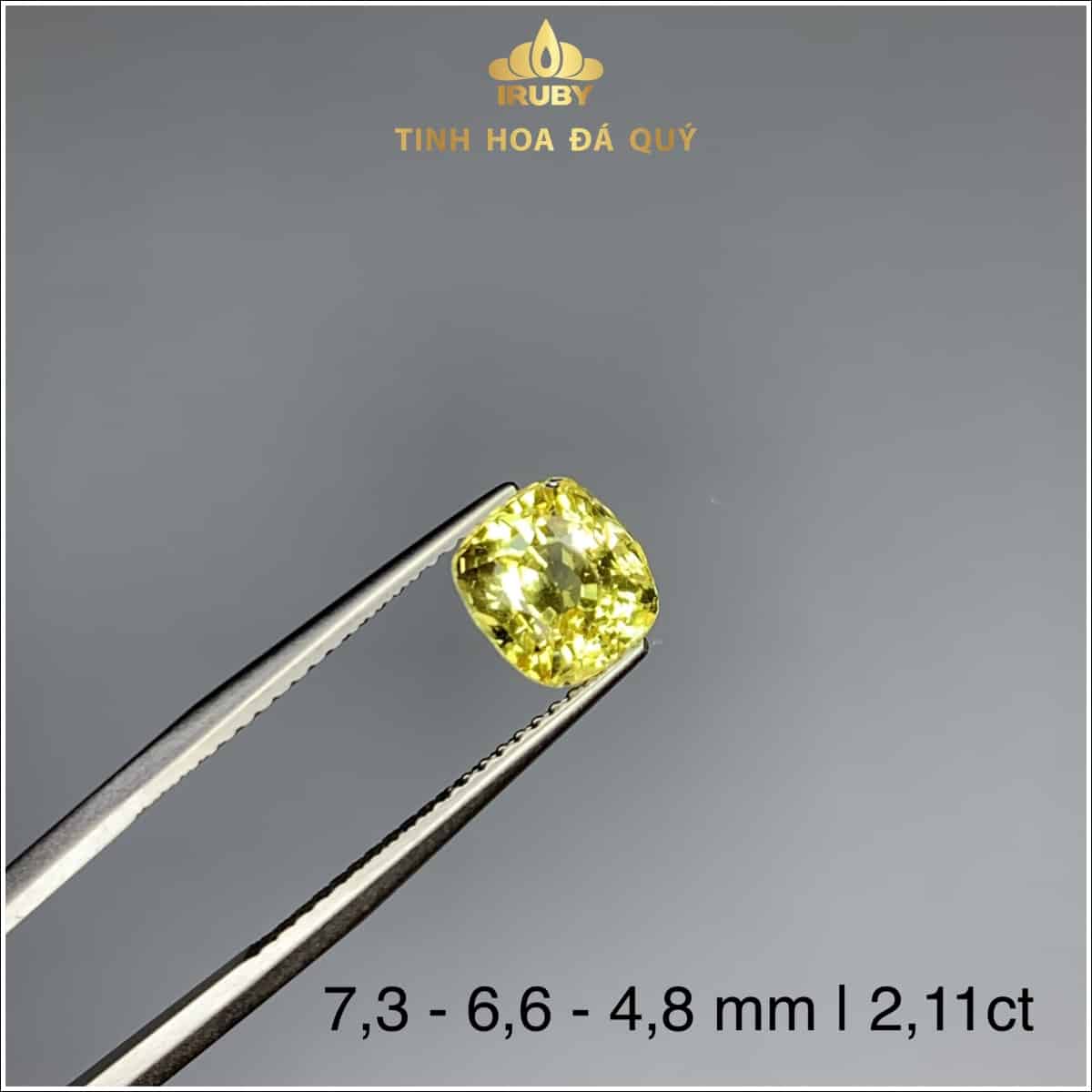 Đá Sapphire vàng tự nhiên không nhiệt 2,11ct - IRSY233211 hình ảnh