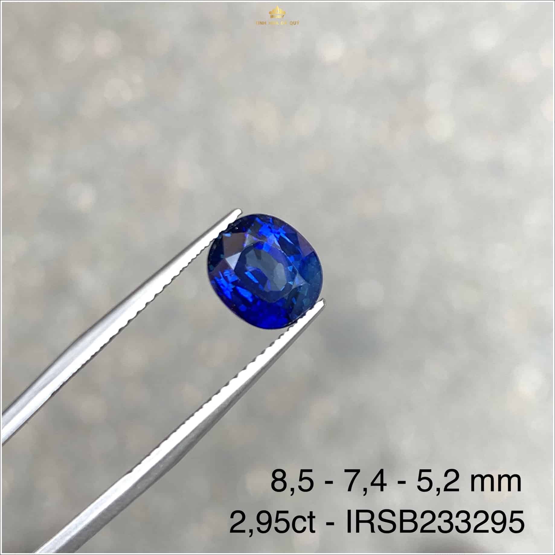 Đá Sapphire xanh lam hoàng gia tự nhiên nguyên bản IRSB233295 ảnh có thông tin