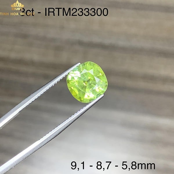 Đá Tourmaline xanh lá mạ 3.00ct hình 1