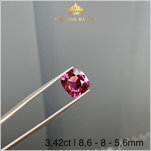 Đá Tourrmaline hồng tím đẹp long lanh 3.42ct - IRTM233342 hình ảnh 2