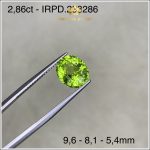 Viên Peridot xanh lá mạ 2,86ct – IRPD 233286