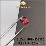Viên Rhodolite Garnet đỏ đậm lành sạch 3,20ct – IRGN 233320