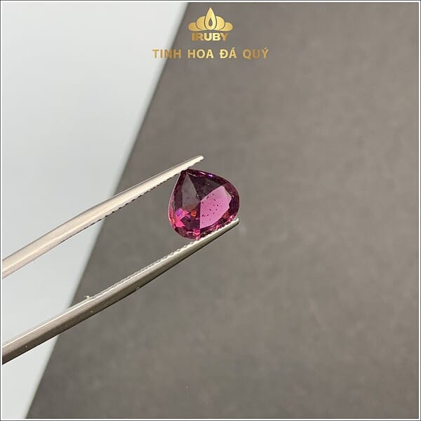 Viên Rhodolite Garnet hình trái tim đẹp lấp lánh 2.20ct - IRGN233220 đủ đáy