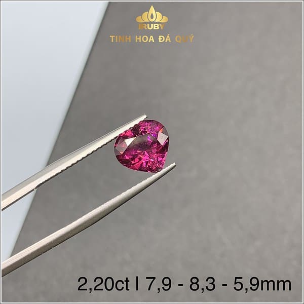 Viên Rhodolite Garnet hình trái tim đẹp lấp lánh 2.20ct - IRGN233220 mã 5