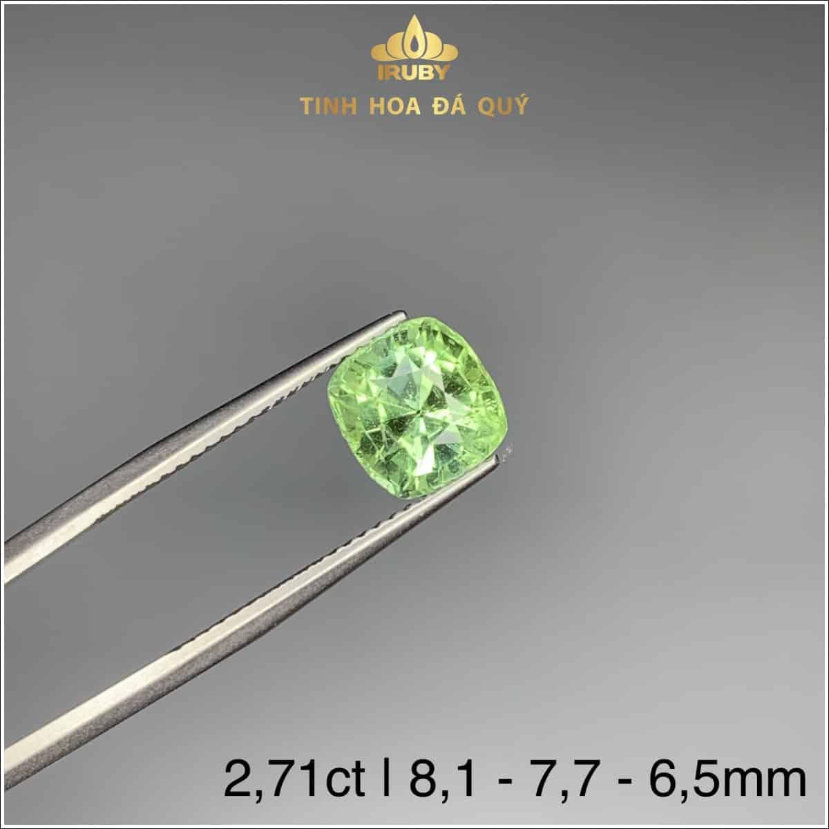 Viên Tourmaline xanh lục tươi khối tiêu chuẩn quốc tế 2,71ct - IRTM 233271 hình ảnh 4