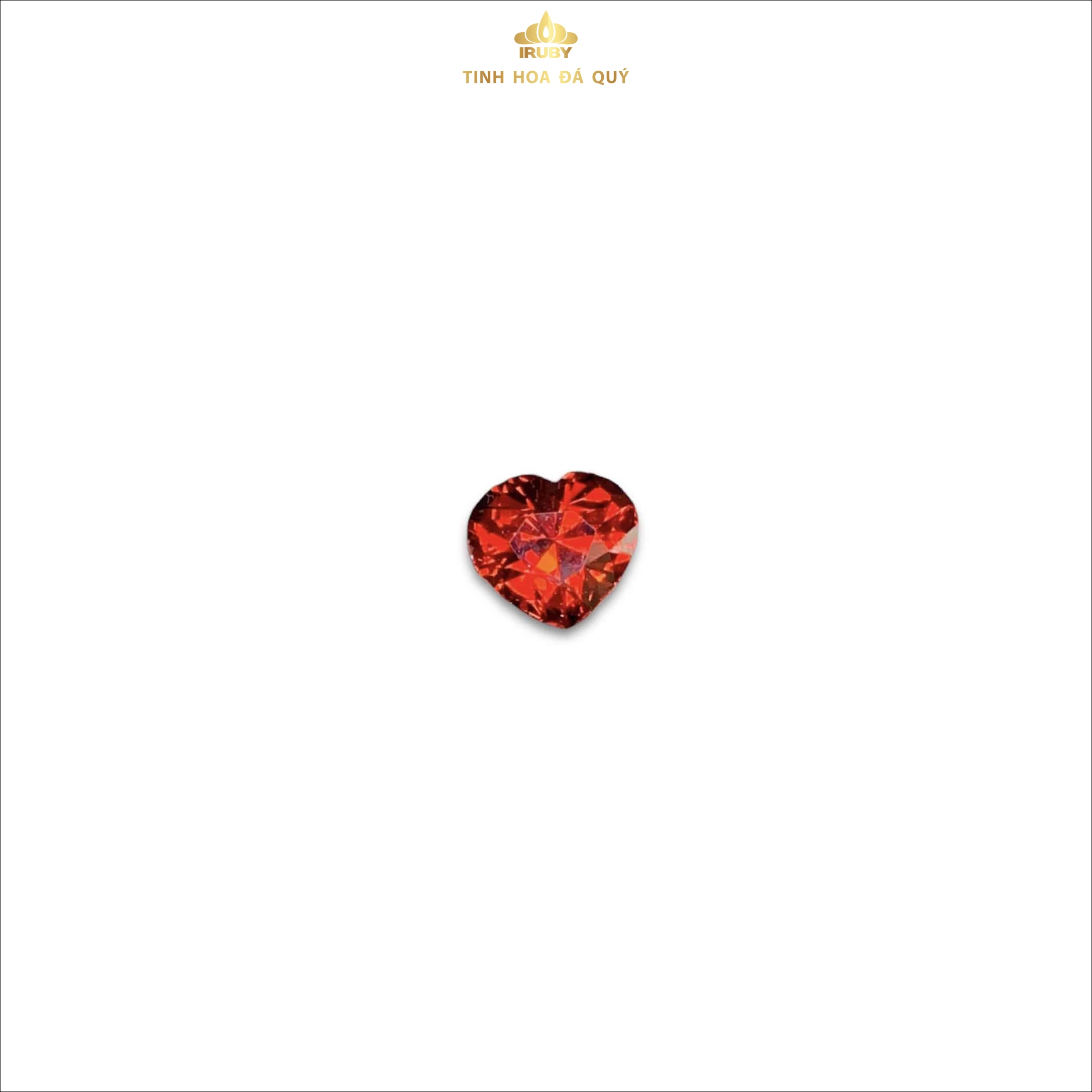Đá Garnet màu đỏ hình trái tim 2,91ct - IRGN 233291