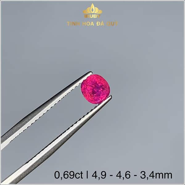 Đá Ruby màu hồng khối tiêu chuẩn 0,69ct - IRRB233069 hình ảnh 2