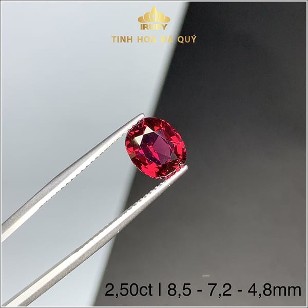 Đá Granet màu đỏ thuần cắt facet  2,50ct - IRGN23325 hình ảnh 2