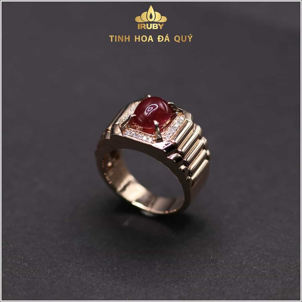 Nhẫn nam Ruby Rolex hiện đại phong cách - IRRB 236318 màu huyết bồ câu nước 1 