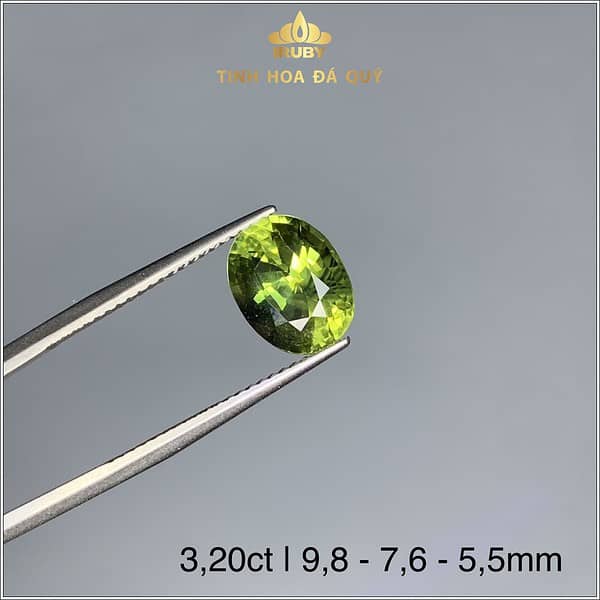 Đá Sapphire màu xanh lá 3,20ct - IRSP 23432 hình ảnh