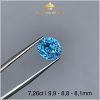 Đá Zicon xanh dương đẹp long lanh 7,26ct - IRZC 235726 hình ảnh 4