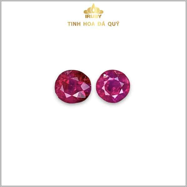 Đôi ruby facet Lục Yên tự nhiên 1,10ct - IRRB 234110 hình ảnh