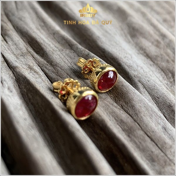 hoa tai Ruby huyết kính đơn giản sang trọng 2,23ct - IRRB235223 hình ảnh