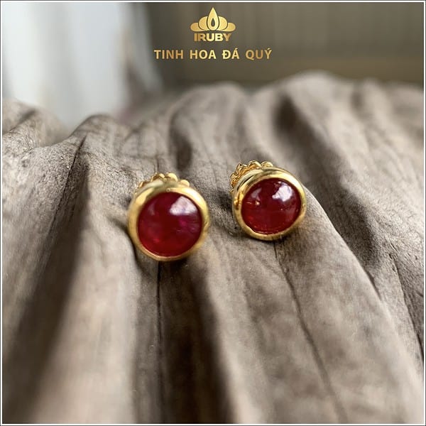 hoa tai Ruby huyết kính đơn giản sang trọng 2,23ct - IRRB235223 hình ảnh 3