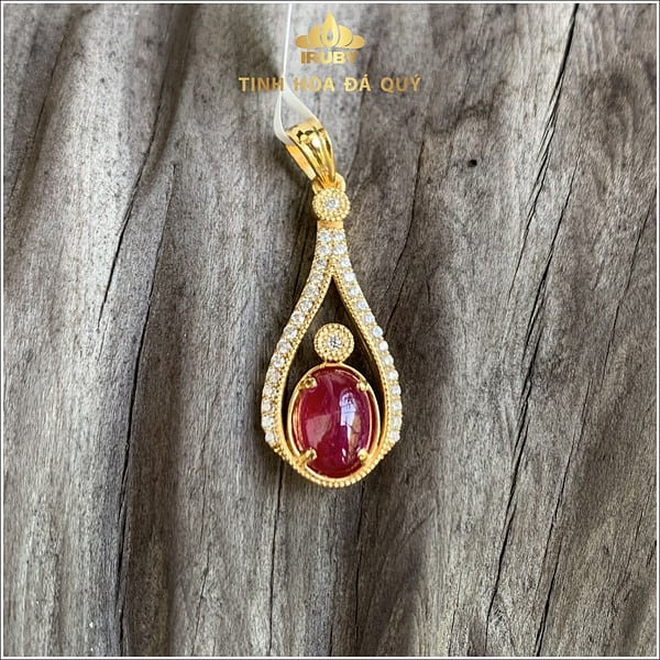 Mặt dây chuyền Ruby huyết kính 4ct - IRRB2354 hình ảnh 2