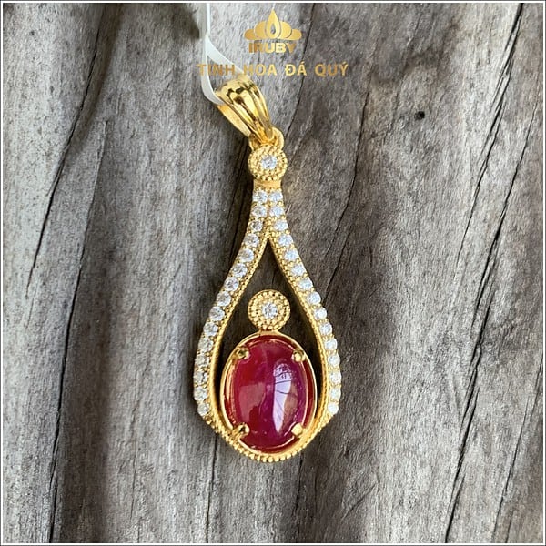 Mặt dây chuyền Ruby huyết kính 4ct - IRRB2354 hình ảnh 3