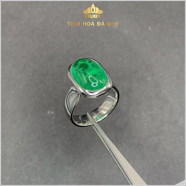 Nhẫn Nam Emerald xanh lục 9,62ct hình ảnh 2