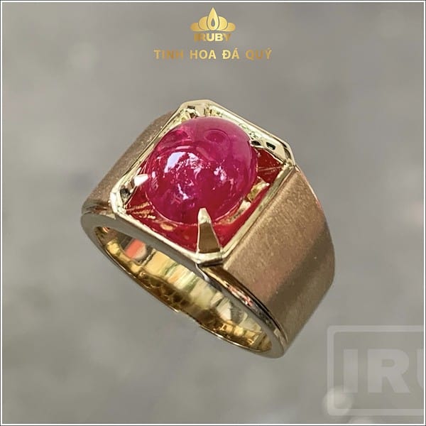 Nhẫn Nam Ruby đỏ huyết đơn giản sang trọng 5.4ct - IRRB23554 hình ảnh