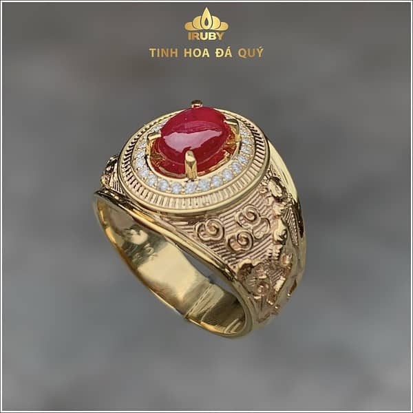 Nhẫn mỹ Ruby đỏ huyết tự nhiên 3.5ct - IRRB23535 hình ảnh 3