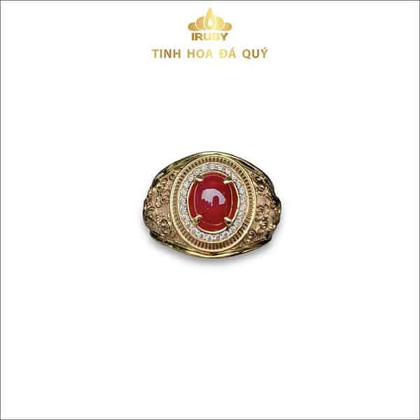 Nhẫn mỹ Ruby đỏ huyết tự nhiên 3.5ct - IRRB23535 hình ảnh 4