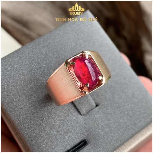 Nhẫn nam Ruby huyết kính mẫu văn phòng 5ct - IRRB 23550 hình ảnh 3