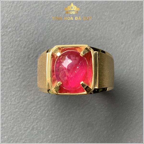 Nhẫn nam Ruby mẫu Doanh nhân chất huyết kính 5.1ct - IRRB 23551 hình ảnh