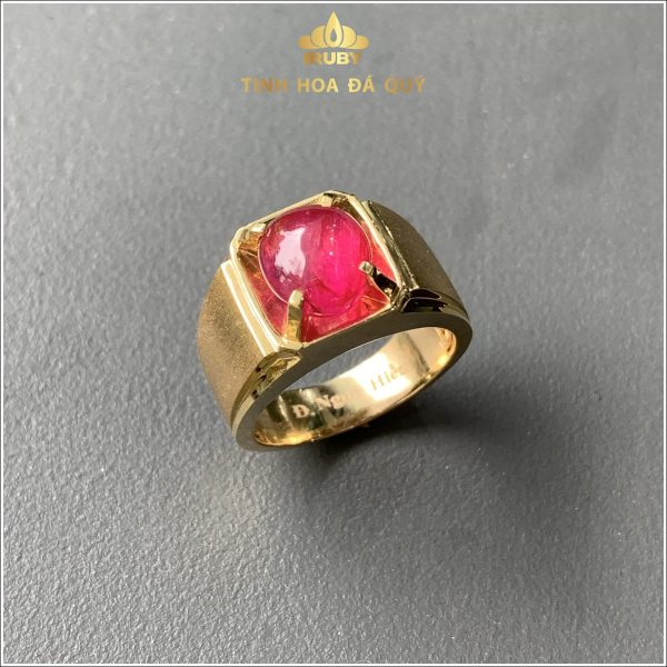 Nhẫn nam Ruby mẫu Doanh nhân chất huyết kính 5.1ct - IRRB 23551 hình ảnh 4