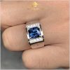 Nhẫn nam Spinel xanh lam 4.3ct - IRSI23543 hình ảnh 1