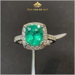Nhẫn nữ emerald kết Kim Cương sang trọng tinh tế – IREM 235215