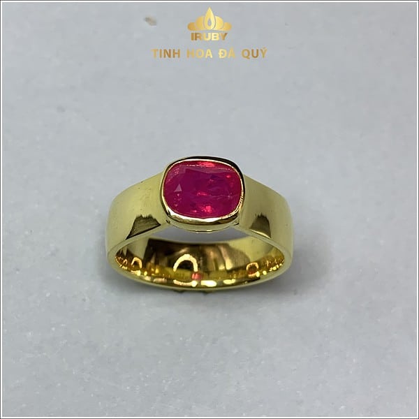 Nhẫn unisex Ruby facet phong cách Châu Âu 23ct - IRRB 23523 hình ảnh