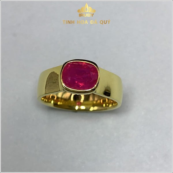 Nhẫn unisex Ruby facet phong cách Châu Âu 23ct - IRRB 23523 hình ảnh 2