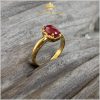 Nhẫn nữ Ruby huyết kinh Vintage 3.85ct - IRRB235385 hình ảnh