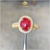 Nhẫn nữ Ruby huyết kính kết kim cương hiện đại 2.98ct - IRRB235298 hình ảnh 2