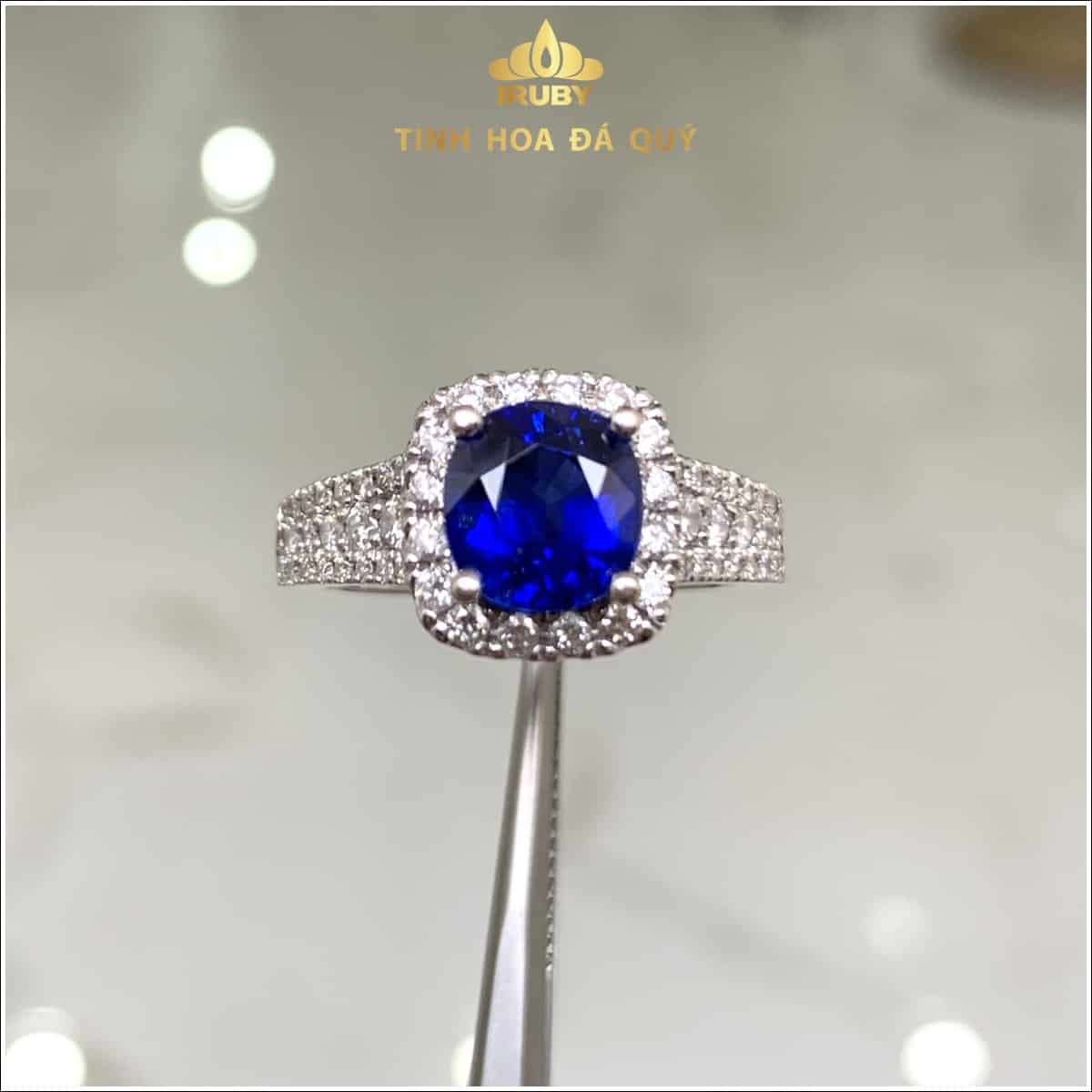 Nhẫn nữ Sapphire xanh lam hoàng gia 1,86ct - IRSP 235186 hình ảnh 3