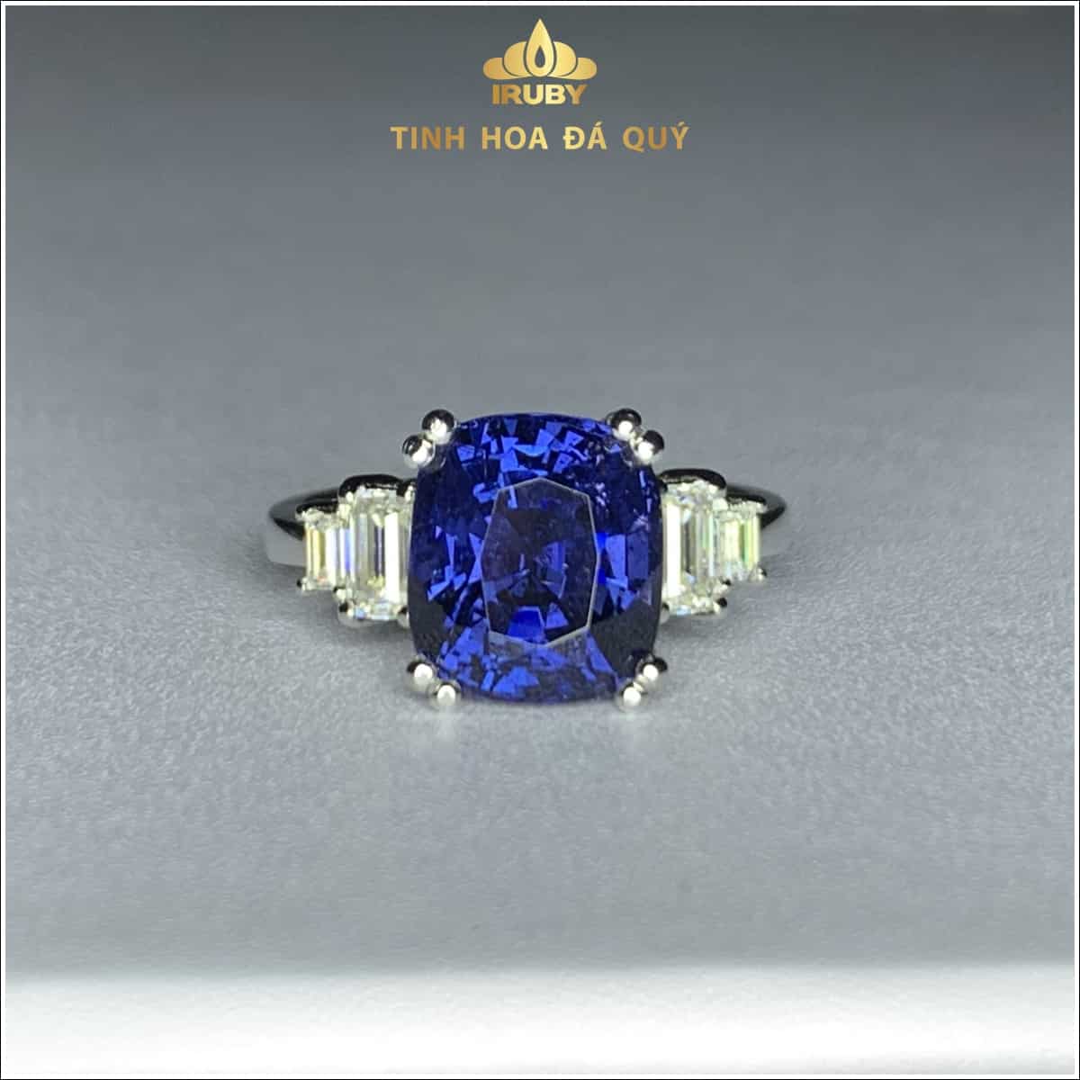 Nhẫn nữ Spinel xanh lam sắc cobalt 4,5ct - IRSP 23545 hình ảnh 2