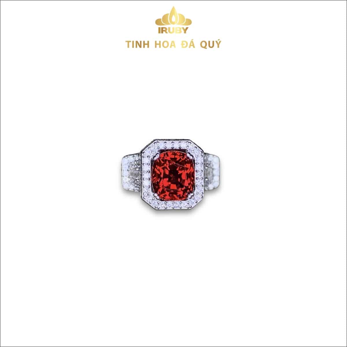 Nhẫn nữ Spinel đỏ siêu Vip lửa rực toàn viên 3,0ct - IRSI 23530