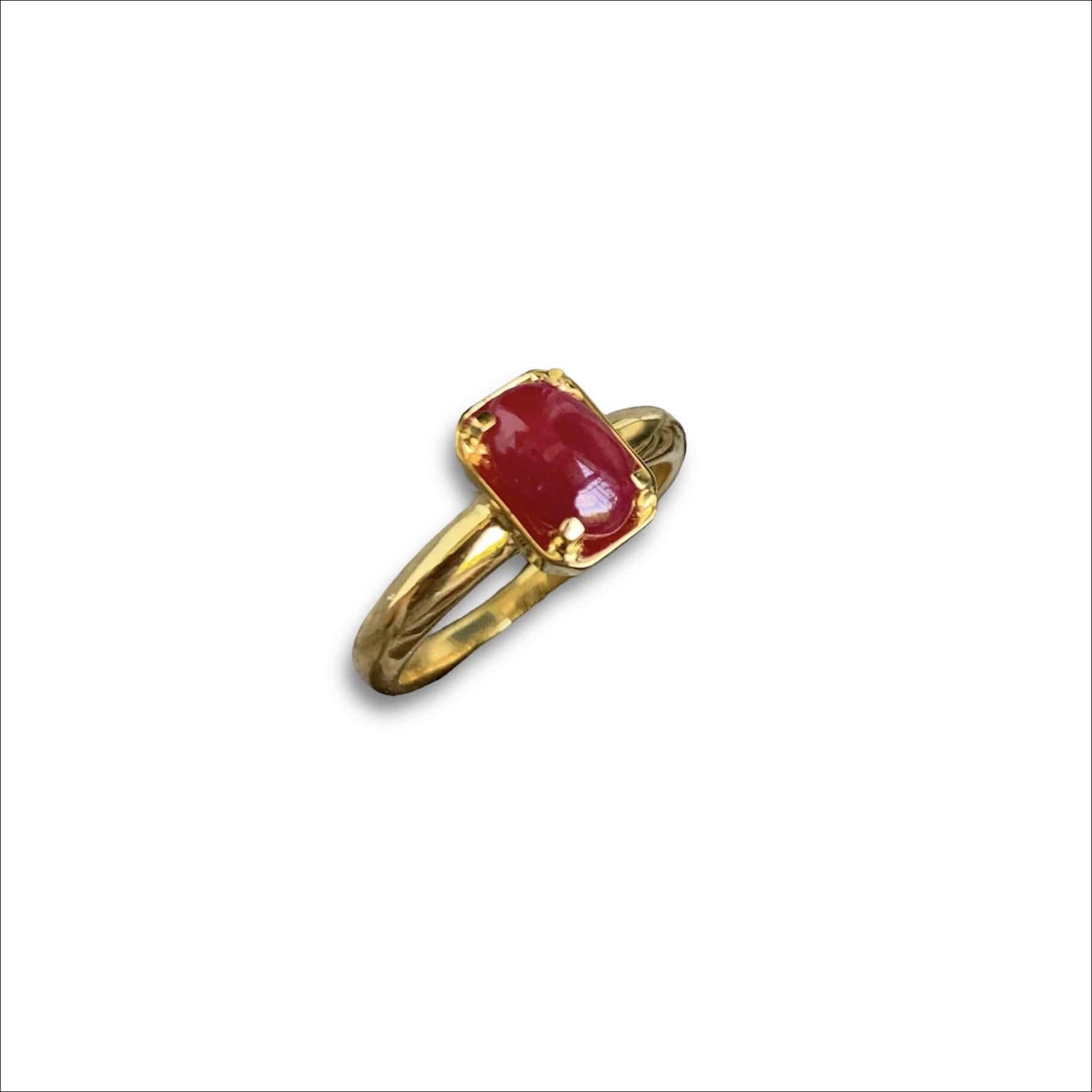Nhẫn nữ Ruby huyết kinh Vintage 3.85ct - IRRB235385