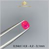 Ruby facet đỏ hồng Lục Yên tự nhiên 0,54ct - IRRB 234054 hình ảnh 4