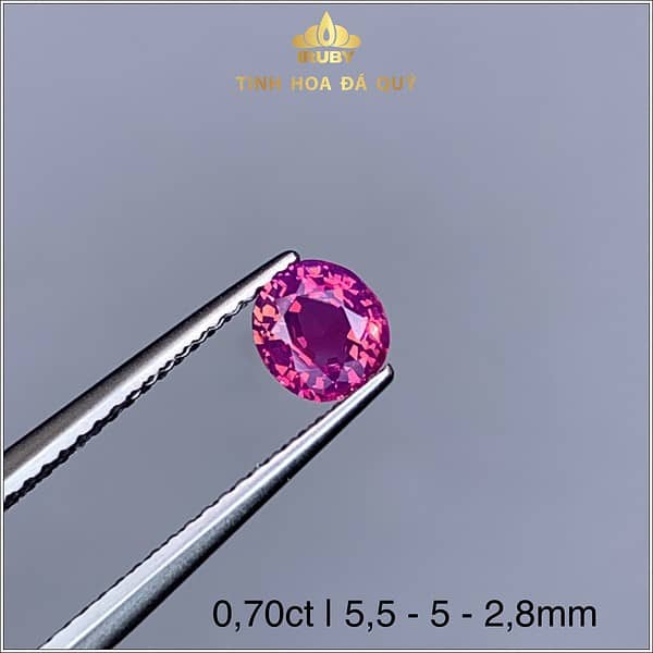 Viên Ruby facet Lục Yên màu cháo đồng 0,70ct - IRRB 23507 hình ảnh