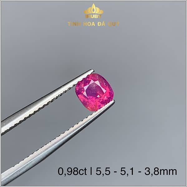 Viên Ruby facet màu đỏ hồng 0,96ct - IRRB 235096 hình ảnh